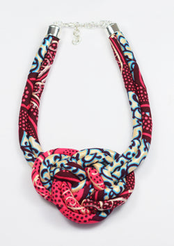 Cora & Lea, woman, accessories, necklace A Love Supreme. Available in various African Wax-print prints