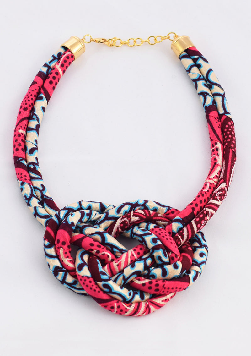Cora & Lea, woman, accessories, necklace A Love Supreme. Available in various African Wax-print prints
