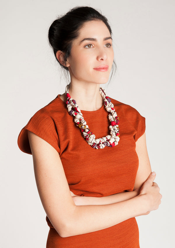 Cora & Lea-Women-Accessories, necklace-Diadema Je t'aime moi non plus. African Wax-Print, available in various prints. 